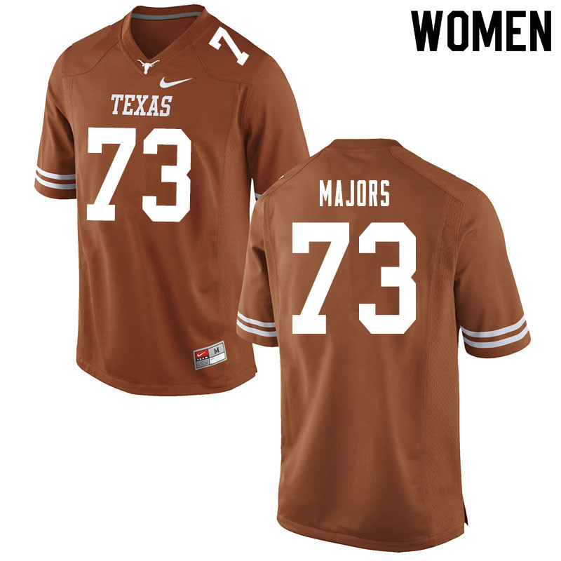 Women #73 Jake Majors Texas Longhorns College Football Jerseys Sale-Orange